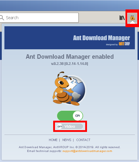 How to reduce the intrusiveness of Ant Download Manager extension. How to disable AntDM extendion.